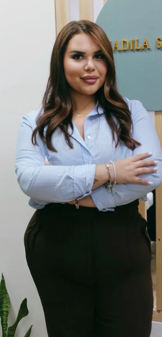 Shadila Sánchez en su estudio